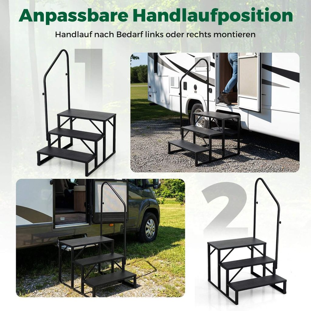 Wohnmobil-Trittstufe mit Handlauf - Robust, rutschfest, 65 Produktbild 