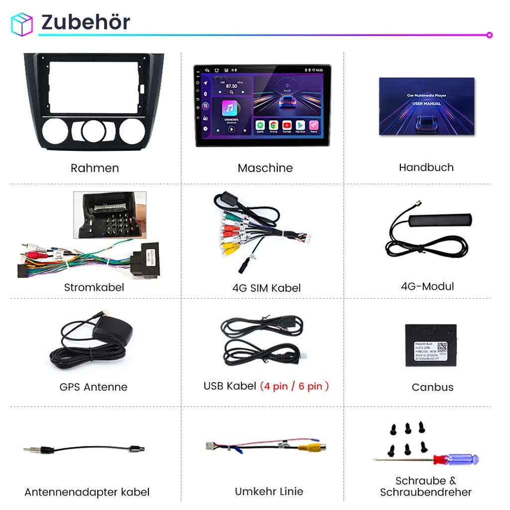 Infotainment Android BMW Serie 1 E81 E82 E87 E88 4G 64GB CarPlay IPS - 11