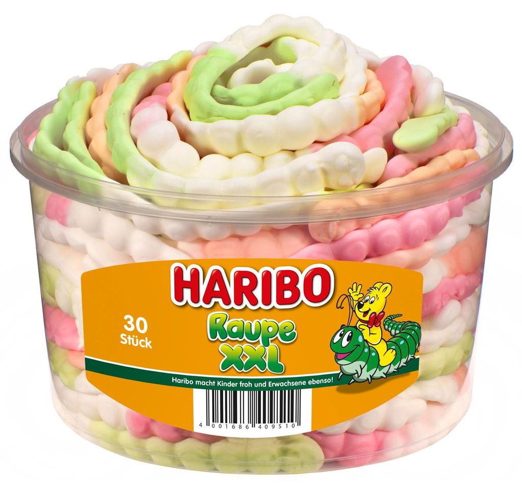 Haribo Housenka XXL extra dlouhé ovocné housenky z pěnového Obrázek produktu 