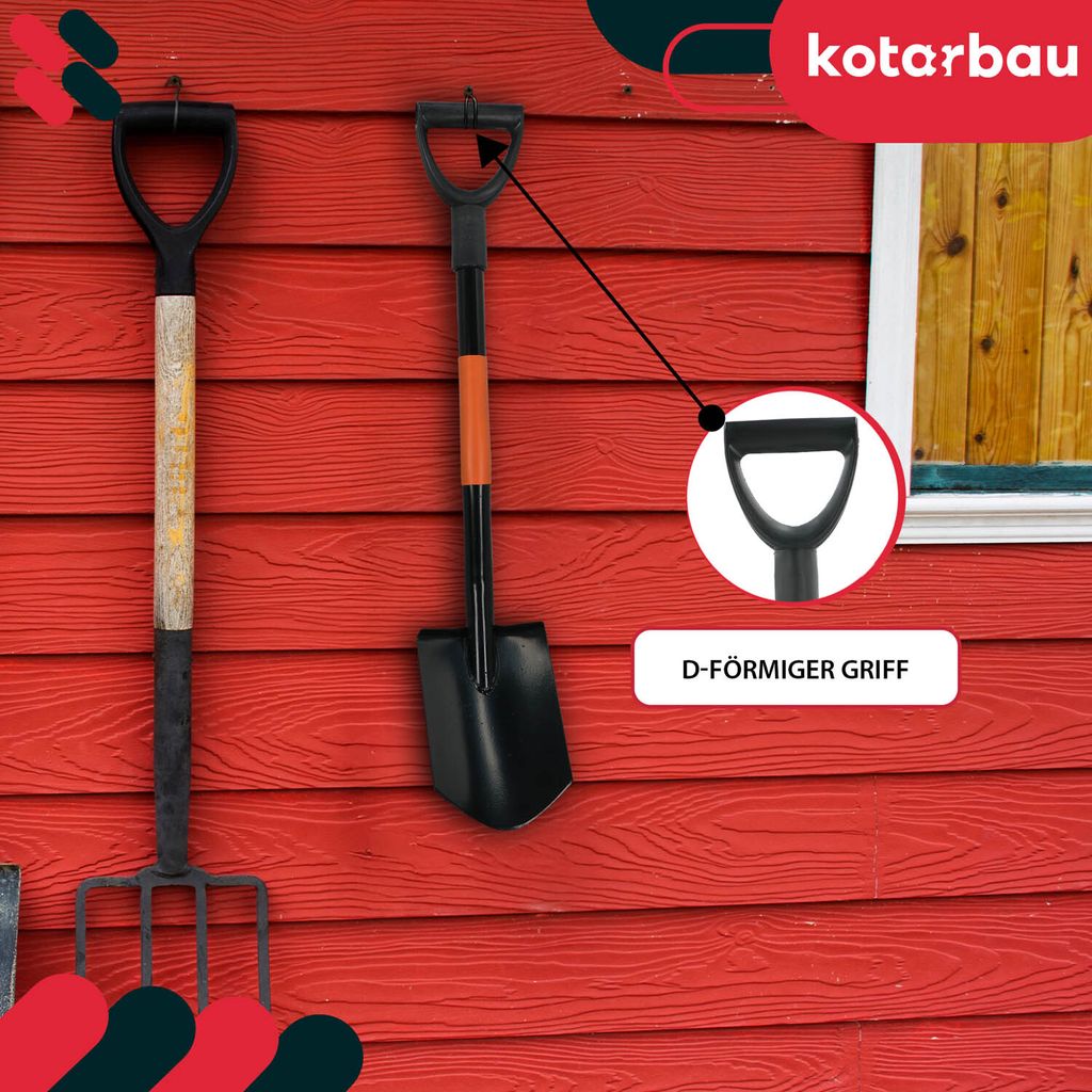 Vanga Da Giardino KOTARBAU Con Manico In Fibra Di Vetro - 115 Cm, Lama Acciaio Forte, Per Scavo E Piantumazione