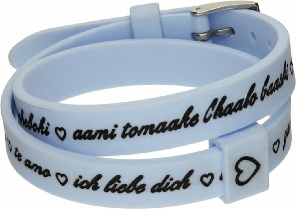 Damenarmreif il mezzometro I LOVE YOU SILVER - BRACCIALE IN SILICONE/SILICONE BRACELET