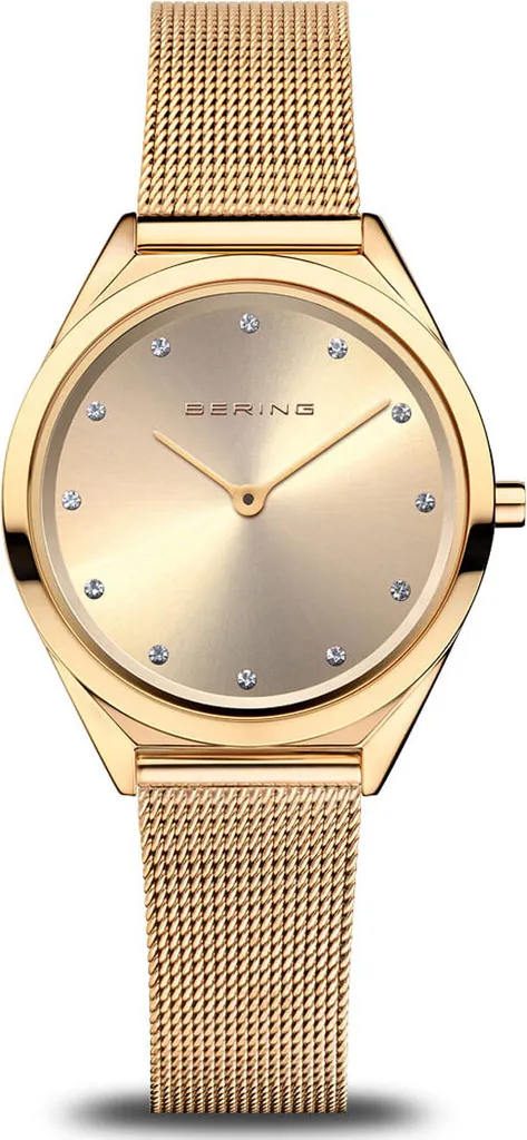 Montre quartz Bering Ultra Slim 17031-333 en acier inoxydable doré