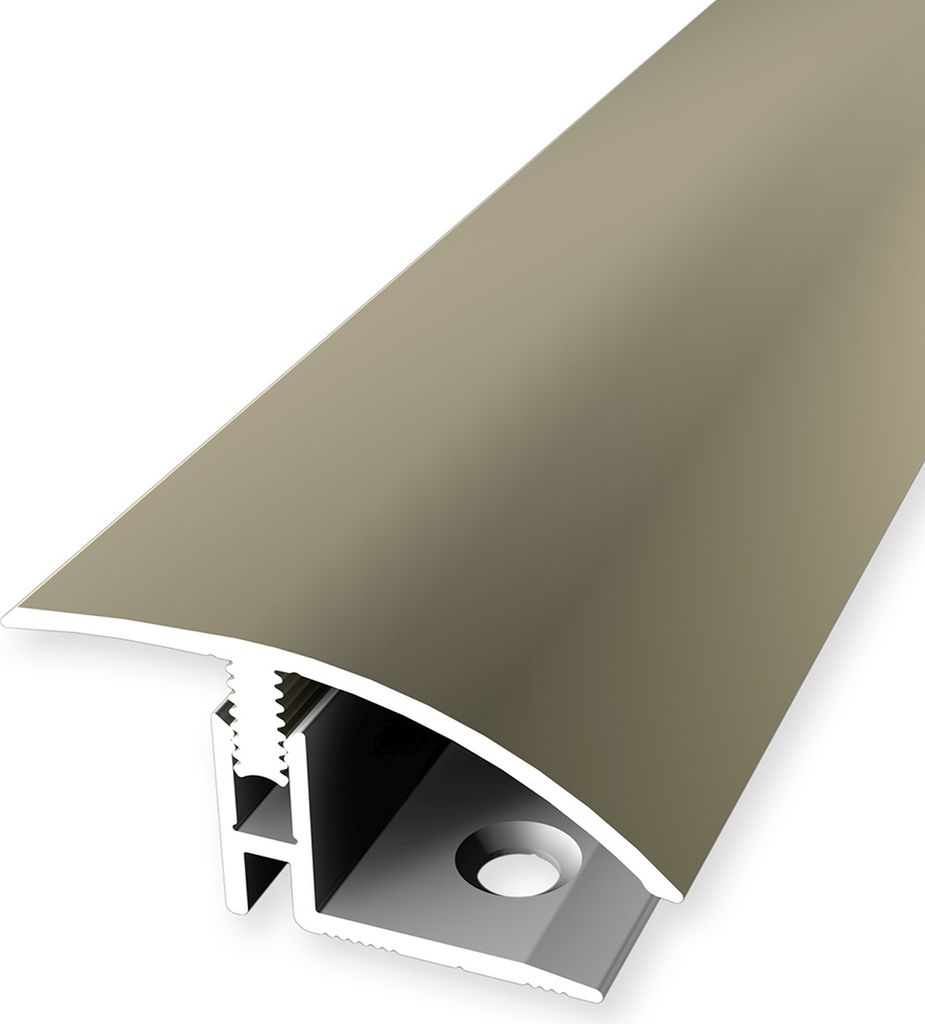 PROVISTON | Übergangsprofil | Parkettausgleich | Breite: 39 mm | Höhenausgleich: 12 - 17 mm | Länge: 2000 mm | Aluminiumprofil | Sand | 1 Stück