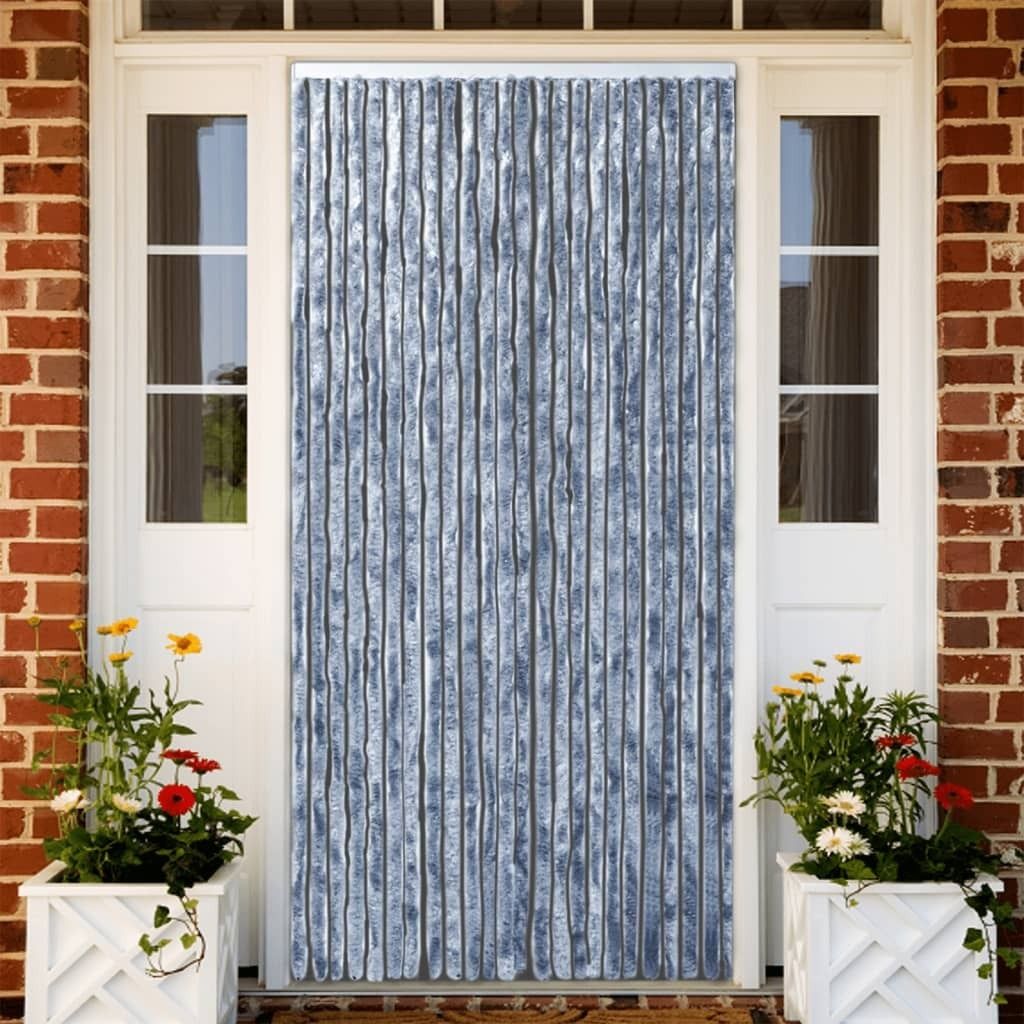 CLORIS Fliegenvorhang Silbern 100x200 cm Chenille 2024