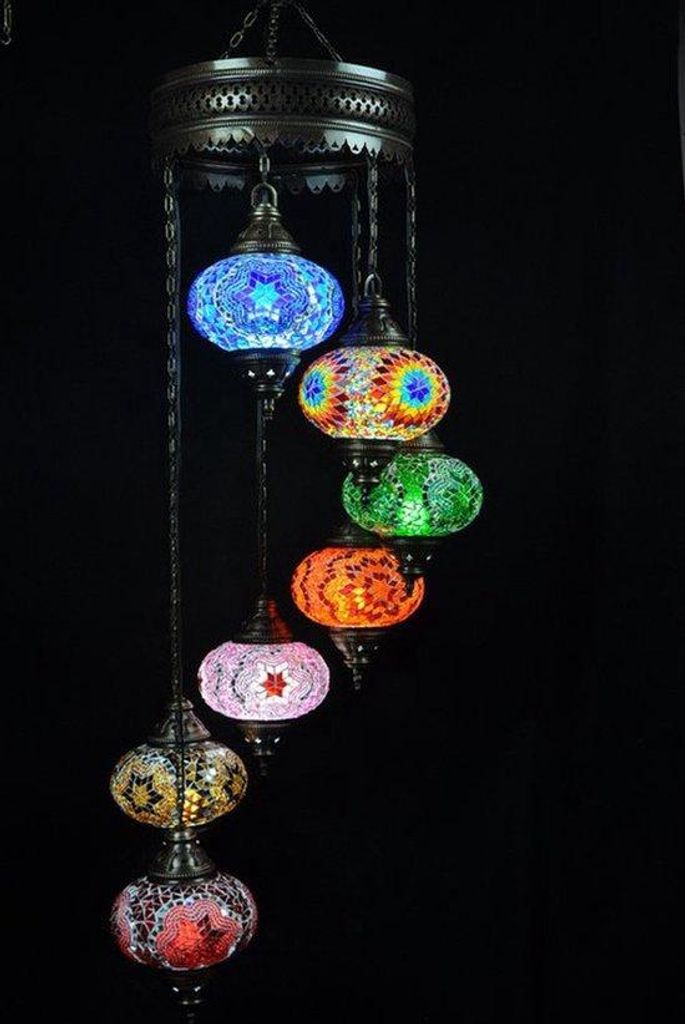 Turecka lampa wisząca Mozaika Marokańska lampa orientalna Zdjęcie produktu 