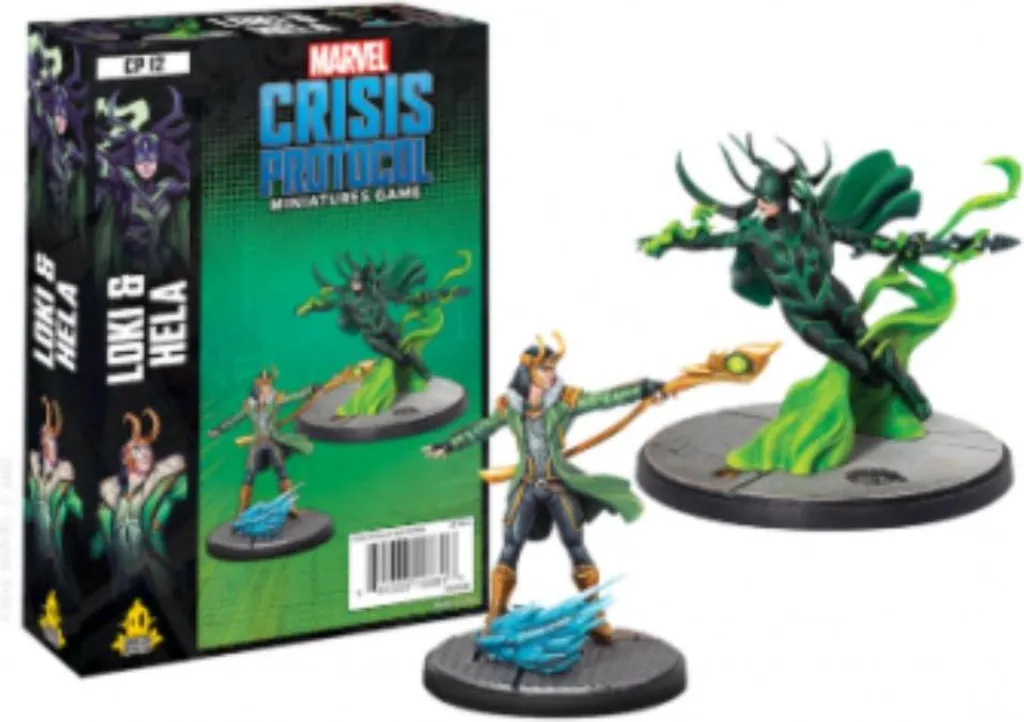 Figurines Marvel Crisis Protocol Loki et Hela pour Jeu de Plateau