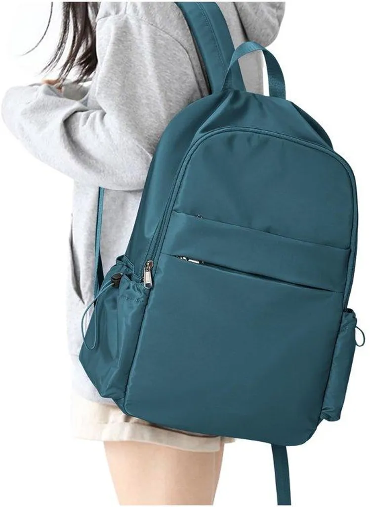 Sac à dos léger 14 pouces imperméable avec bretelles rembourrées vert