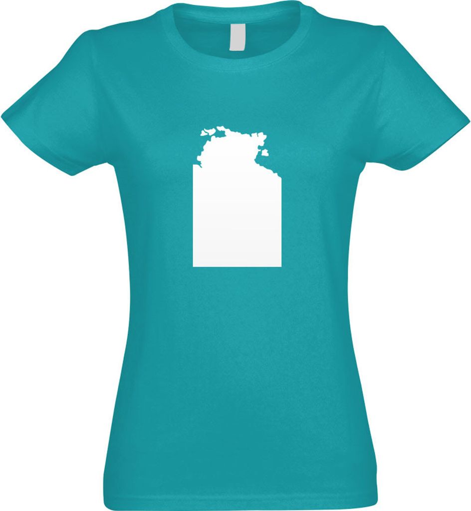 Kiwistar - T-Shirt tailliert - Damen - türkis - Northern Territory Australien - mit Motiv Bedruckt - Funshirt Design - Sport - Freizeit - Damen - S