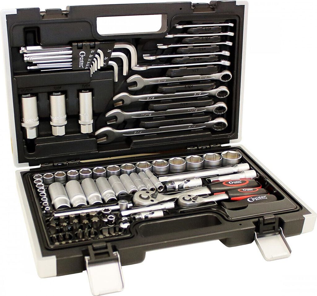 ZOLL Werkzeug Steckschlüsselsatz zöllig Harley Nüsse 92-tlg Knarren Set Condor