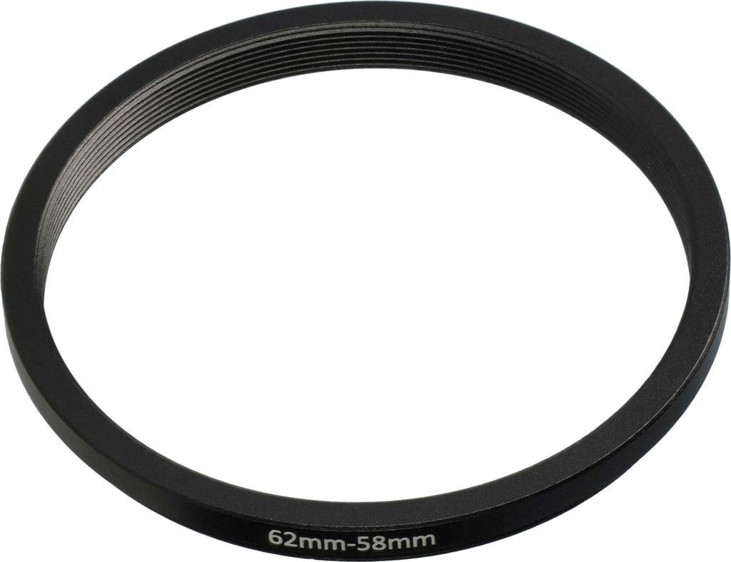 vhbw Step-Down-Ring Adapter 62 mm auf 58 mm für Kamera Produktbild 