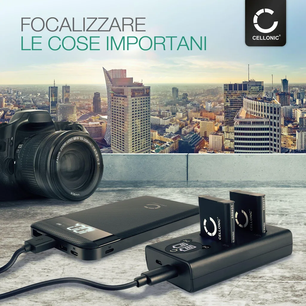 Caricabatterie Dual UC-90 Compatibile Li-90B Li-92B | CELLONIC Smart - 6