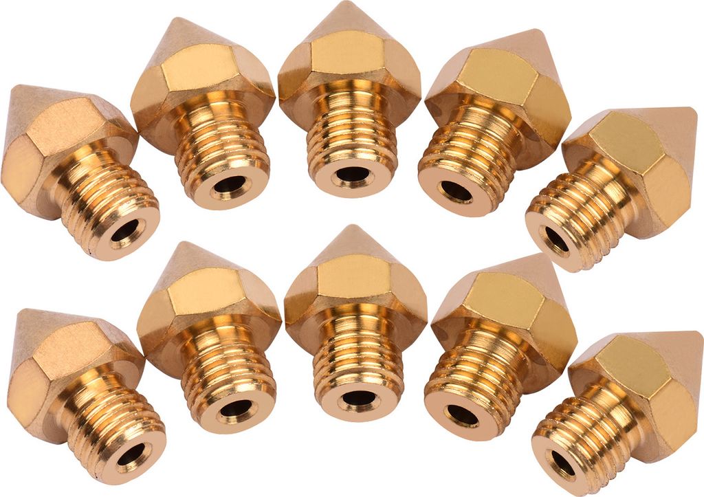 10pcs 3D-Drucker Extruder Messingduese 0,4 mm Drucker Hotend Kompatibel mit CR-10S Pro 3D Drucker 1,75 mm Filament