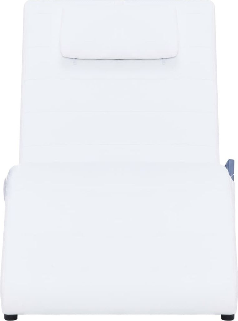 " "Massage-Chaiselongue Modernes Design - Liegesofa für Wohnzimmer - mit Kissen Weiß Kunstleder - 144x59x79 cm NeuMöbel 9824657