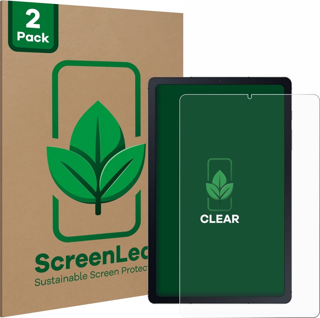 2x ScreenLeaf Schutzfolie für Samsung Galaxy Tab S6 Lite WiFi 2024 nachhaltiger Displayschutz Display Schutz Folie Klar Transparent