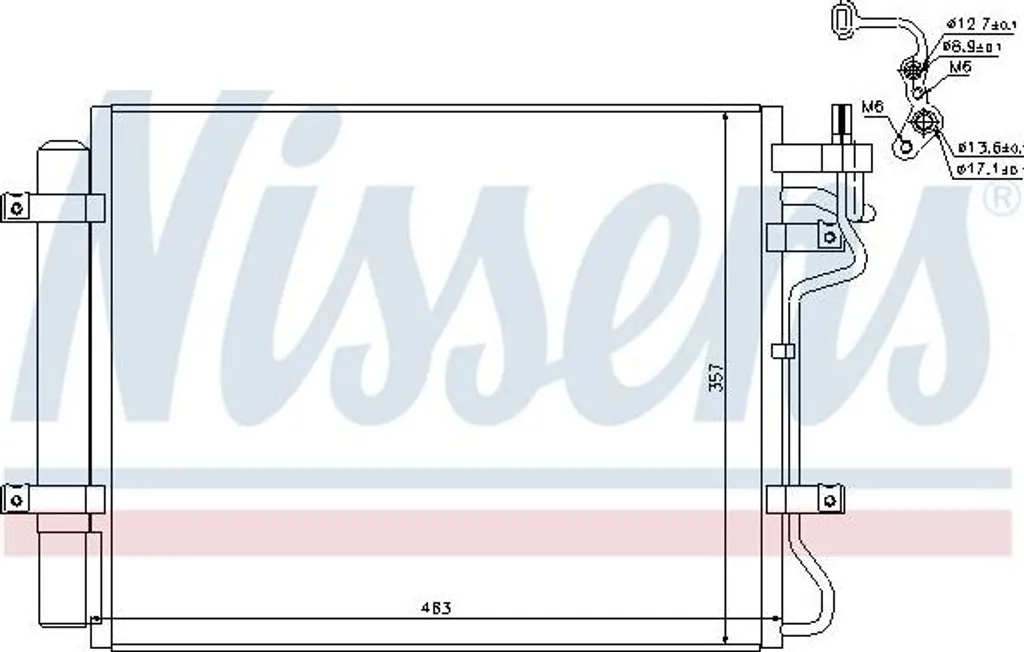 Fini les fuites de gaz clim sur Cerato : condenseur Nissens 940314 robuste