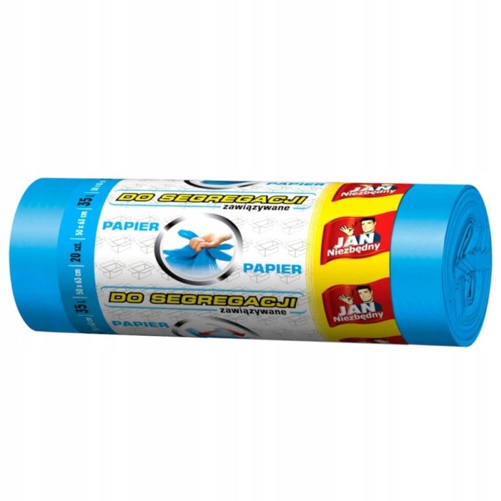 Fodere robuste da 35 l per carta 20 pezzi blu Immagine del prodotto 