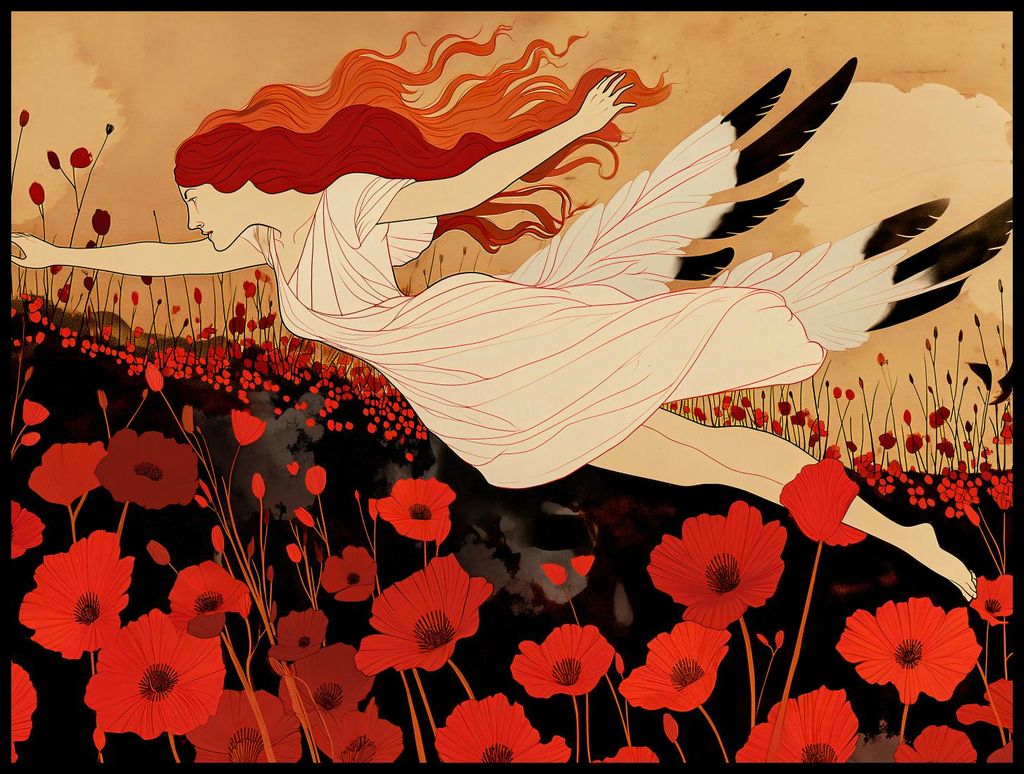 Plakat 100x75cm Aura Geschlagen im Feld