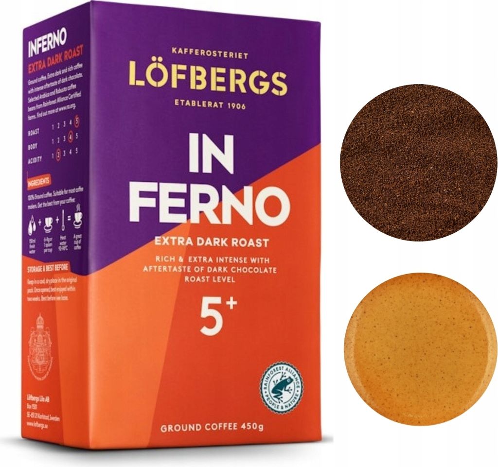 LOFBERGS Inferno Gemahlener Kaffee 450g Weich