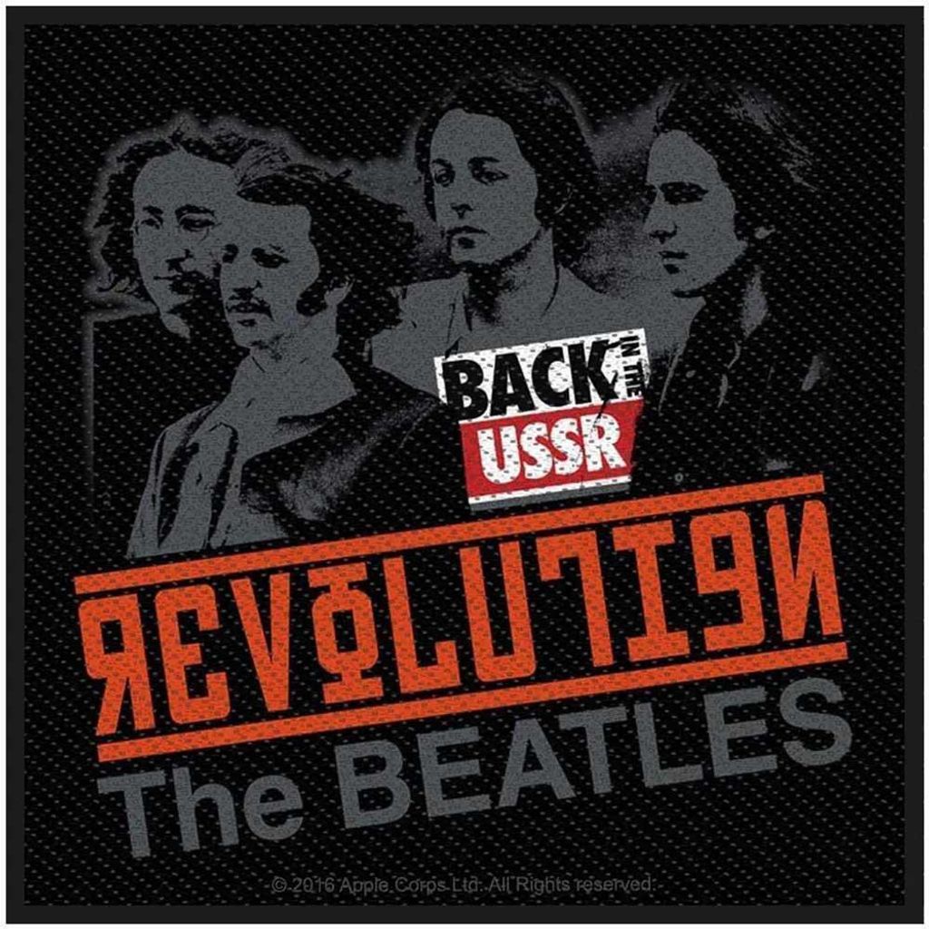 The Beatles - Patch "Revolution", gewebter Stoff RO2763 (Einheitsgröße) (Schwarz/Grau/Rot)