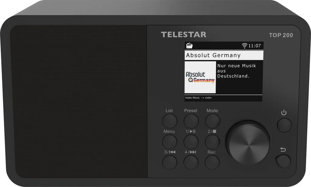 Radio de Salon Telestar TOP 200 Noir avec Écran LCD et Son Cristallin