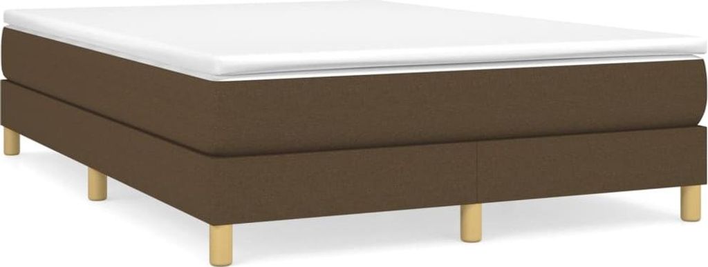 vidaXL Boxspringbettgestell Dunkelbraun 140x200 cm Stoff