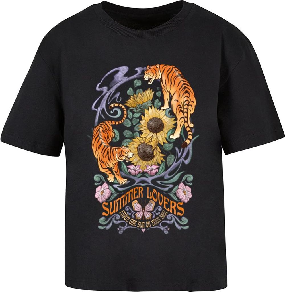 Miss Tee Summer Lovers Kurzarm-t-shirt Schwarz 2XL Mann Schwarz 2XL