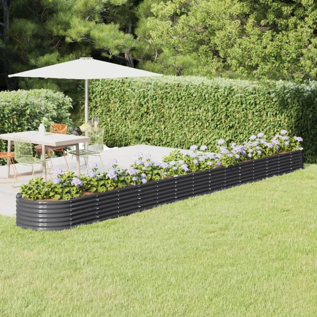 "im Sonderangebot"Garten-Pflanzgefäß/Hochbeet Moderne - Pflanzkübel - Blumentopf Verzinkter Stahl 620x80x36cm Anthrazit Promotion482096 - Beete