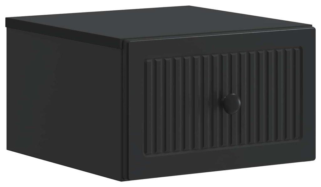 Wandmontierter Nachttisch Schwarz 33 x 34,5 x 20 cm