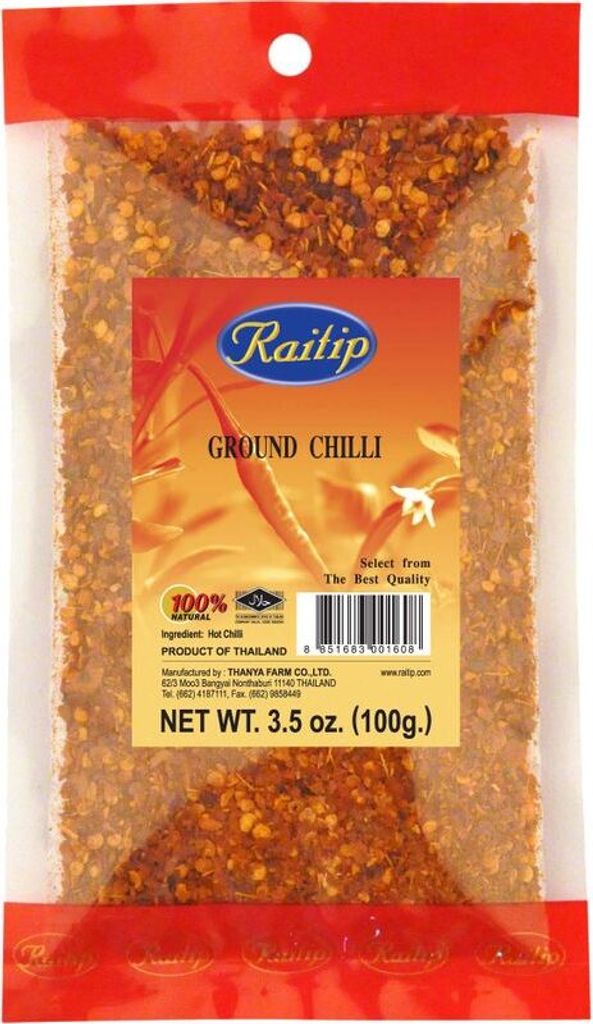 RAITIP grob gemahlene Chilischoten 100g | Chili Chilipulver | 100% natural Chili