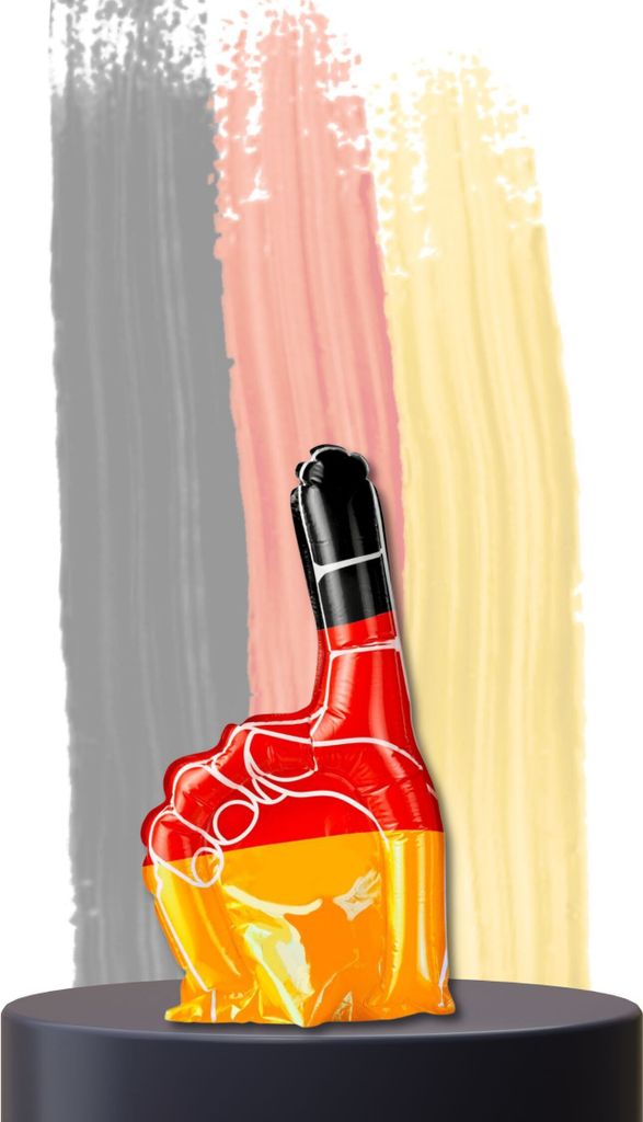 Aufblasbarer Zeigefinger in Deutschland Farben - EM 2024 Fan Artikel - Fußball Europameisterschaft Accessoires - Perfekt für das Stadion deutschl...