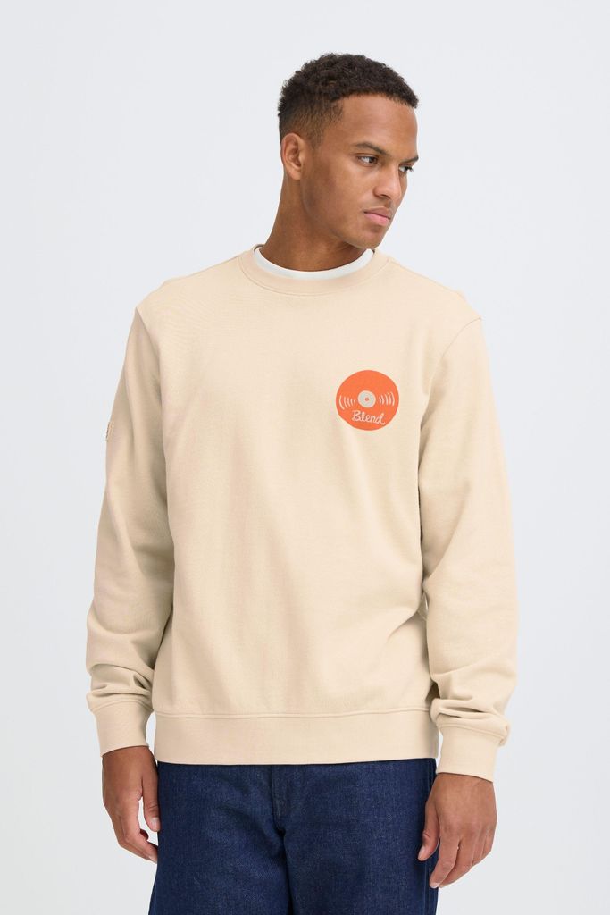 Blend BHSUN Herren Sweatshirt Pullover Sweater 100% Baumwolle Regular Fit
