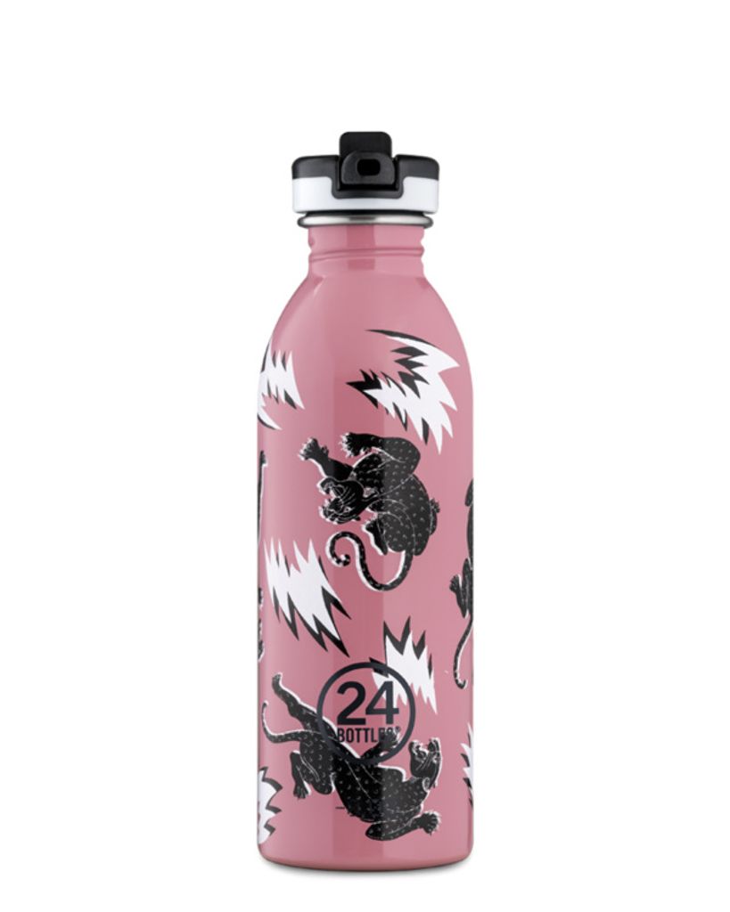Gift Base Trinkflasche – 600 Ml, Metall, Mit "Streber Aussenseiter Geistige Badass" Design, Inkl. 2 Verschlusskappen