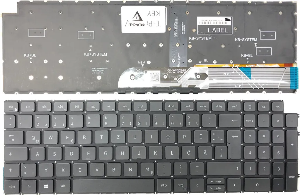 Clavier Dell Inspiron 15 Plus 7510 Rétroéclairé Noir AZERTY Haute Qualité