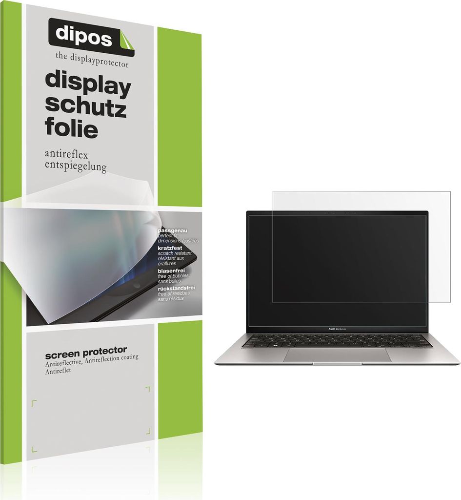 2x Schutzfolie für Asus ZenBook S 13 OLED UM5302L matt Displayschutzfolie Folie Display Schutz dipos
