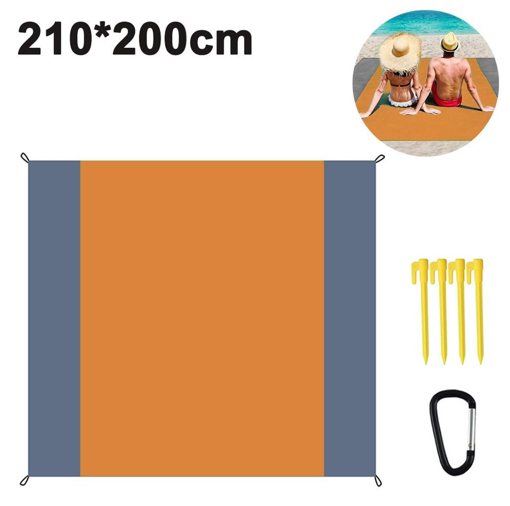 Sanddichte Stranddecke, extra große, sandfreie Picknickdecke für draußen, wasserdicht, leicht, sandabweisende Matte für 4-7 Erwachsene, ideal f...