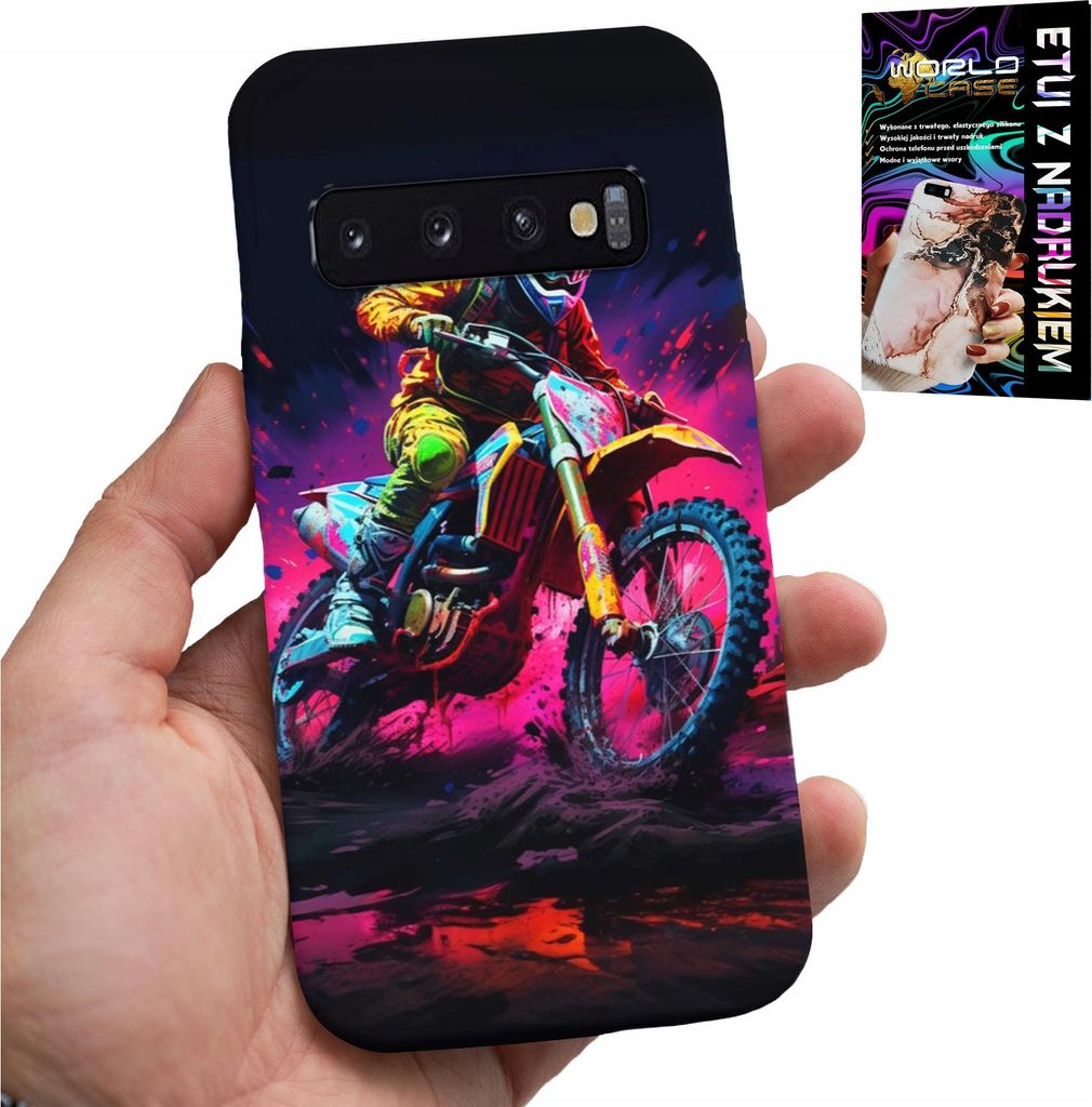 Etui Für Samsung Galaxy S10 - Motorrad, Motocross Extrem-Rennen