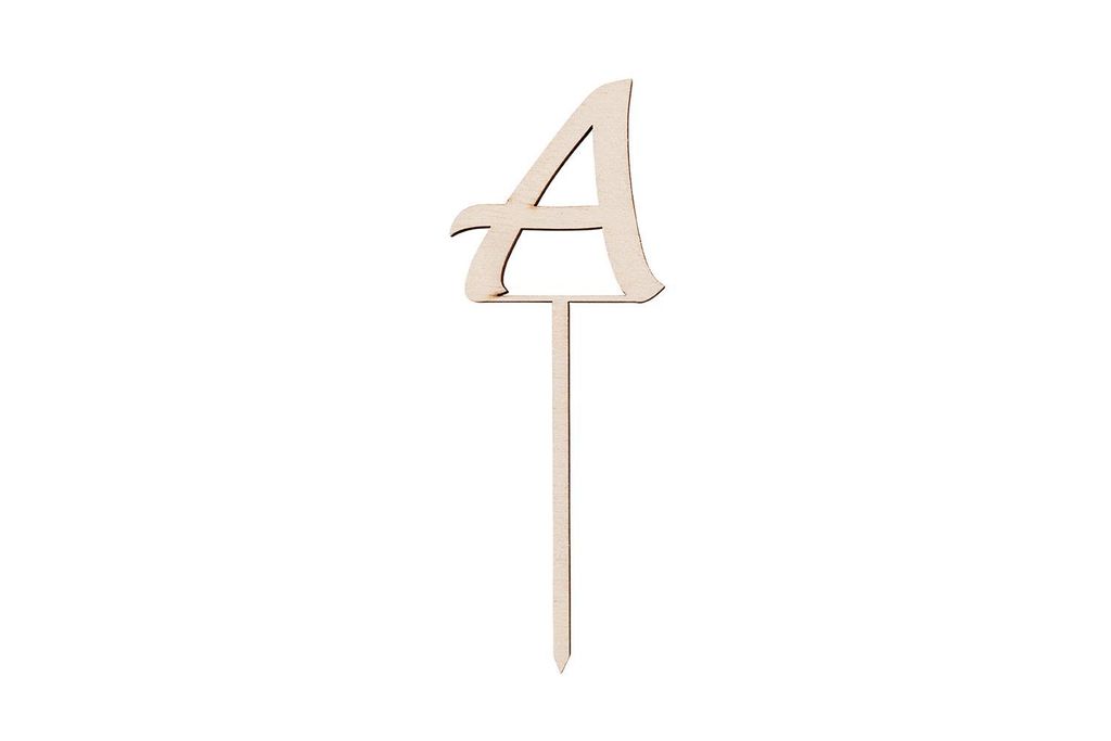 Sallys Cake Topper Buchstaben - aus Holz - A Produktbild 