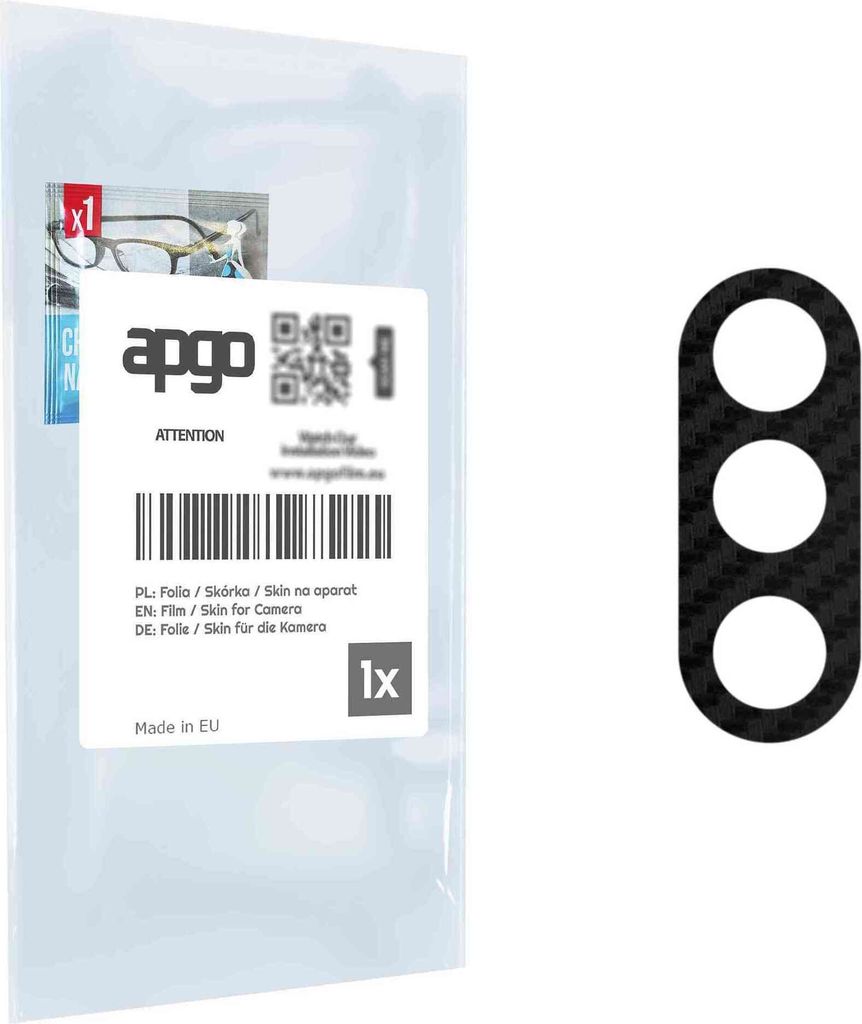 apgo Objektivschutz-Folie, Kameraschutz kompatibel mit HTC Wildfire R70, Carbon-Imitation, Rückseite Schutzfolie für Kamera-Insel, Hinten Folie, ...