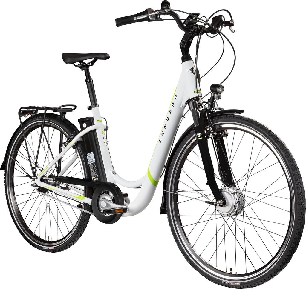 Zündapp Z517 E Bike Damenfahrrad 28 weiß/grün Produktbild 