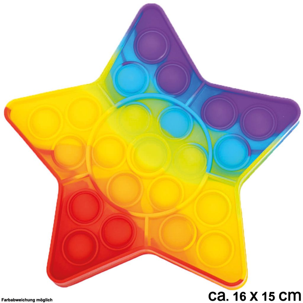 Bubble Pop Push Pop Toy Rainbow Stern