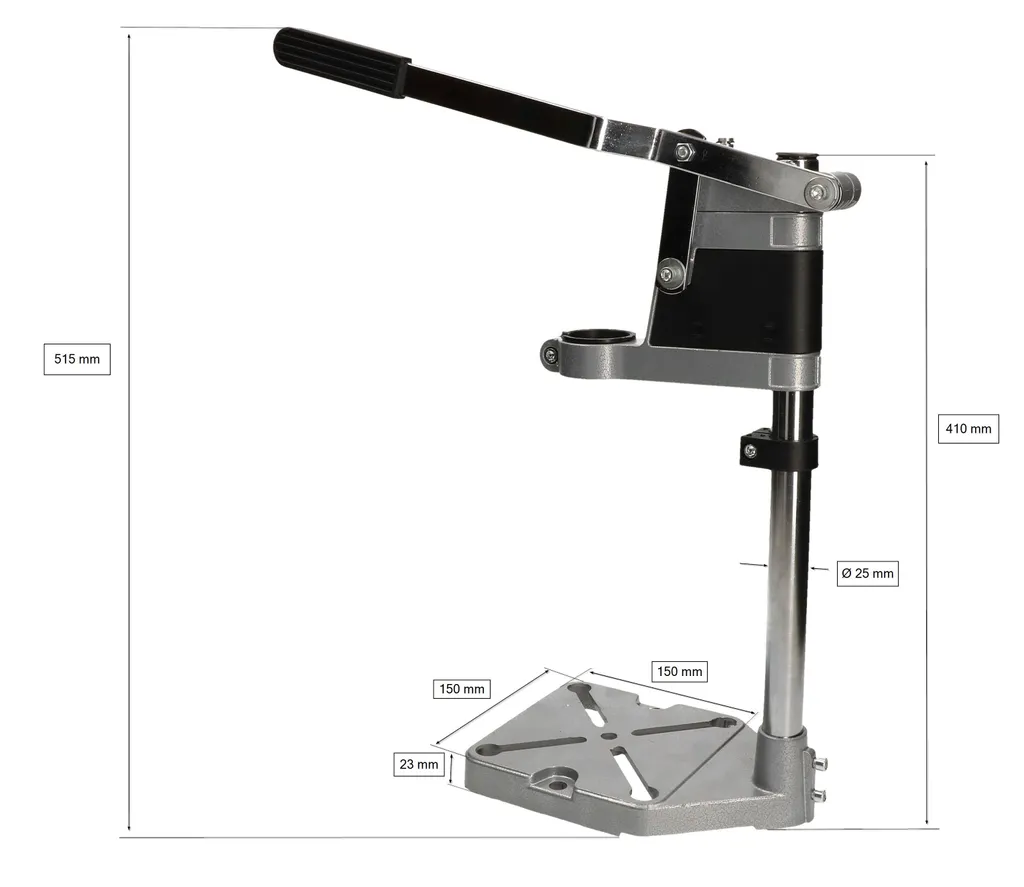 Support réglable de perçage précis avec course utile de 60 mm