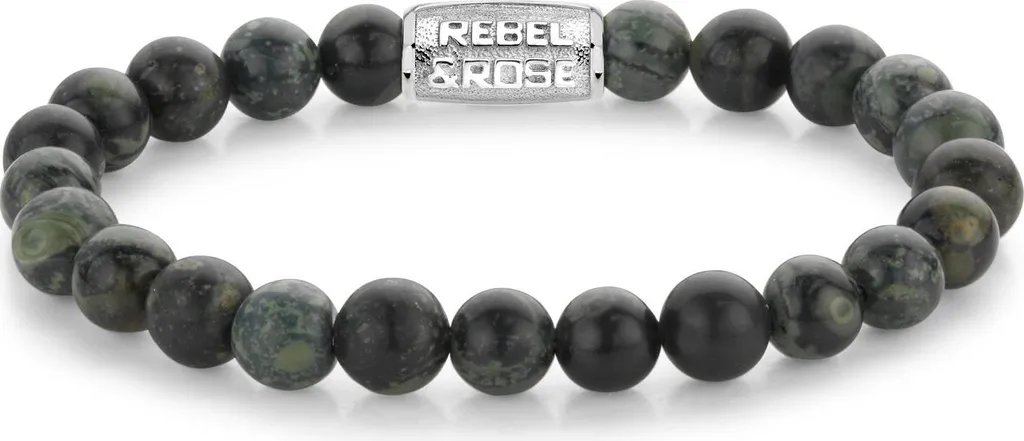 Bijou Homme Bracelet Rebel and Rose Green Rocks Vert pour Poignet Large L