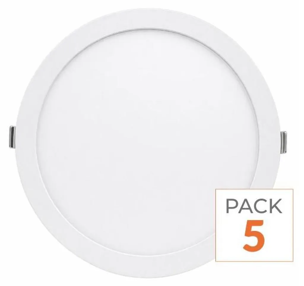 Plafonnier LED 24W anti-zone d'ombre Pack de 5 - Solution 4000K 220V