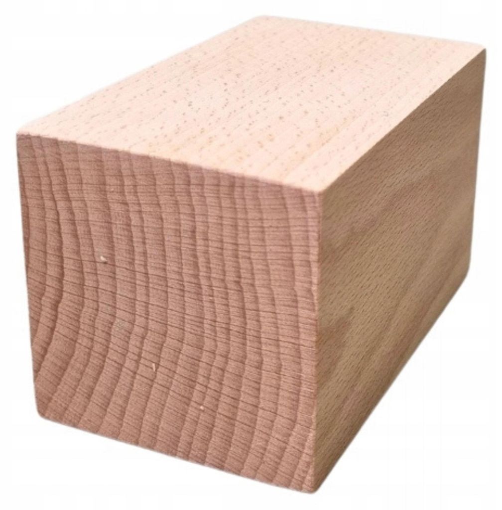 Piedino per mobili - 6x6x10 cm - Legno di faggio - Immagine del prodotto 