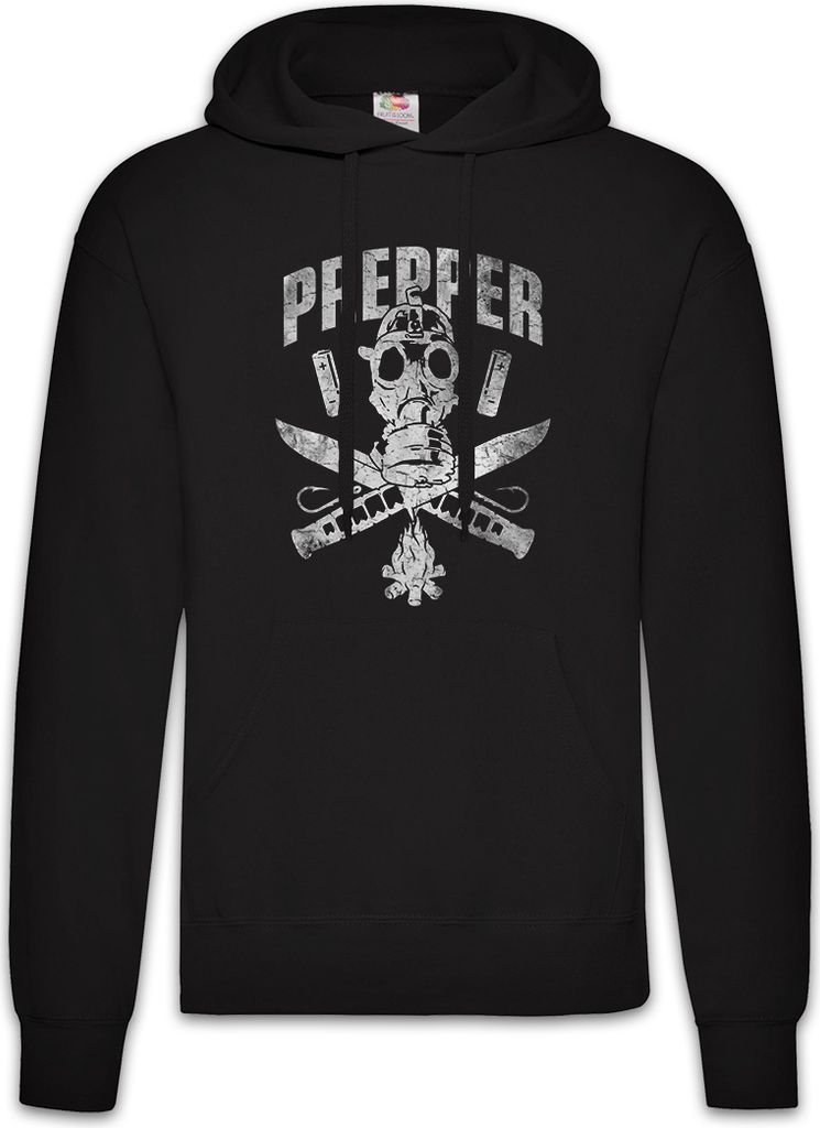 Urban Backwoods Prepper Logo, Herren Hoodie, Farbe: Schwarz, Größe: 5XL