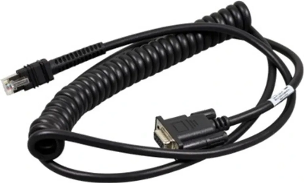 Cordon d'interface RS-232 DB-9 Zebra spiralé 2,8m pour scanner Code