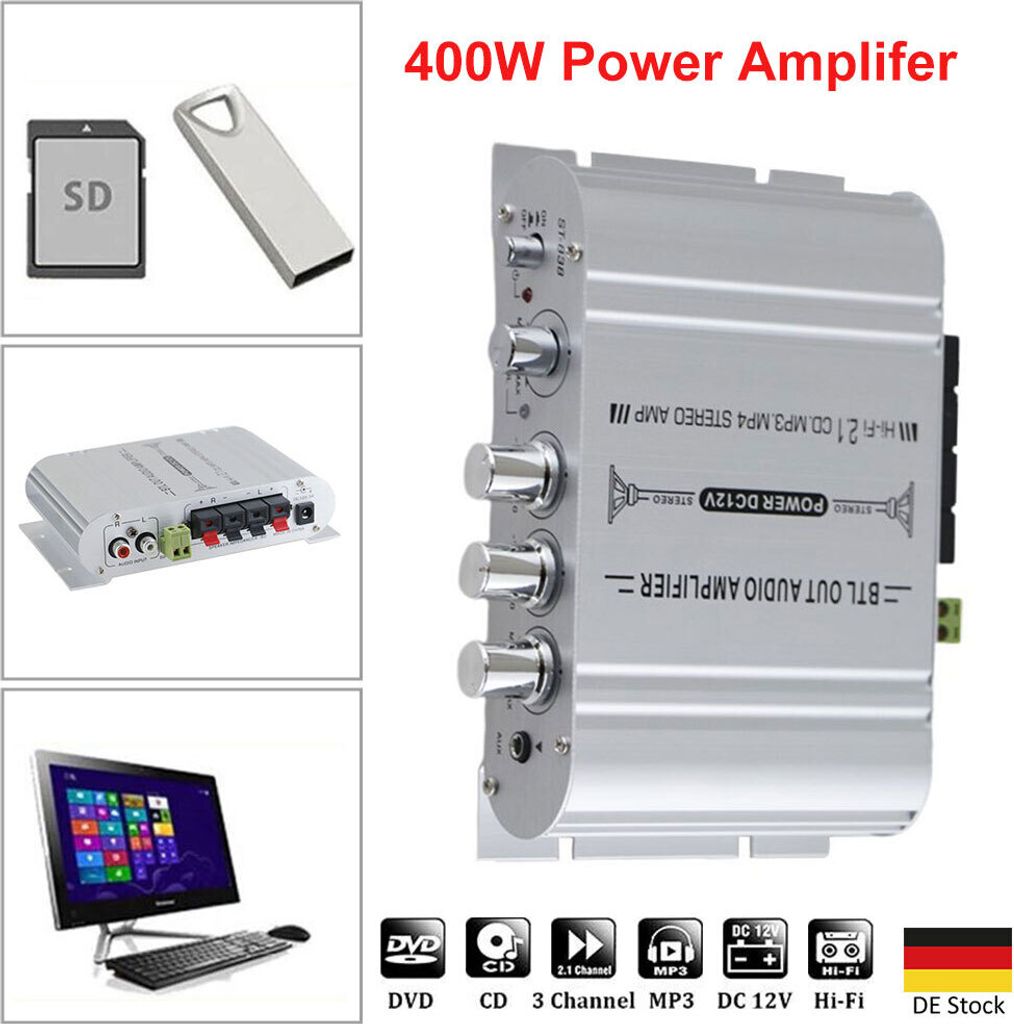 80W 12V Auto Stereo Mini Power Amplifier Audio Verstärker HiFi Audio Verstärker