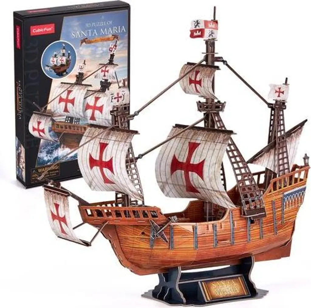 Puzzle 3D Santa Maria sans Colle ni Outils Maquette Facile pour Débutant