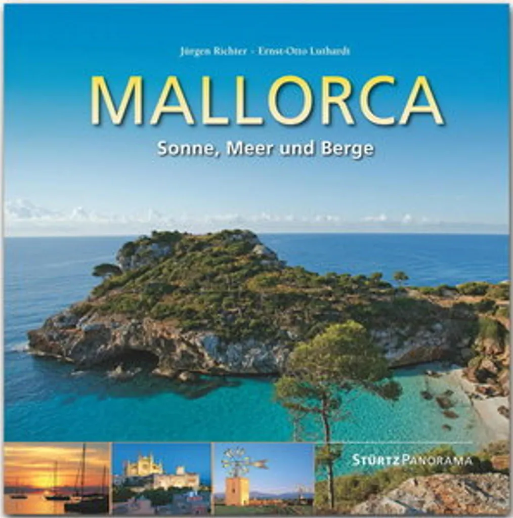 Affiche Majorque soleil mer montagne, poster voyage vintage en 50x70 cm