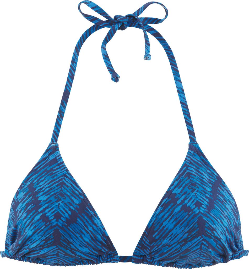 JETTE Triangel-Bikini-Top marine bedruckt Größe 36 Cup C/D